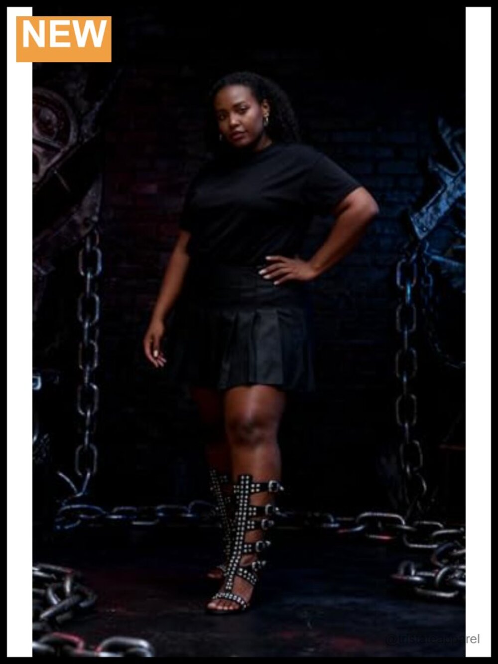 Knee High Gladiator Sandals with Rivets - Picture 2 of 6